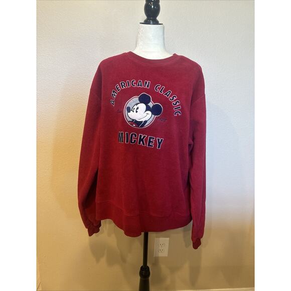 Disney Store American Classic Mickey Mouse 1928 Fleece Sweatshirt Pullover XL - Picture 1 of 3